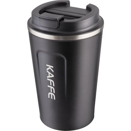 Taza Termo 350ml Negro Plastico Y Acero Inoxidable